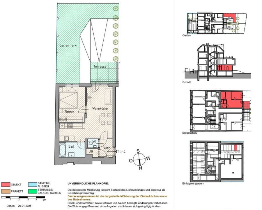 2 Zimmer-Gartenwohnung in bester Lage! Erstbezug. - Grundriss (626428)