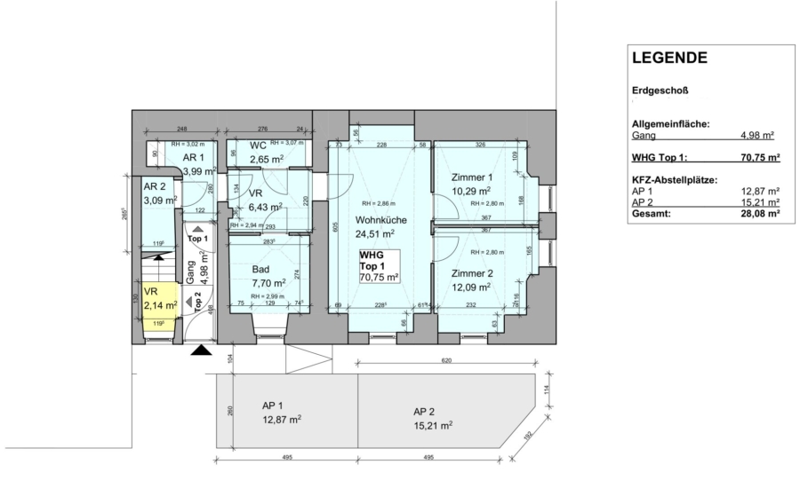 Anlageobjekt mit Potential: Historisches Stadthaus im Stadtzentrum von Wiener Neustadt - Erdgeschoss (629215)