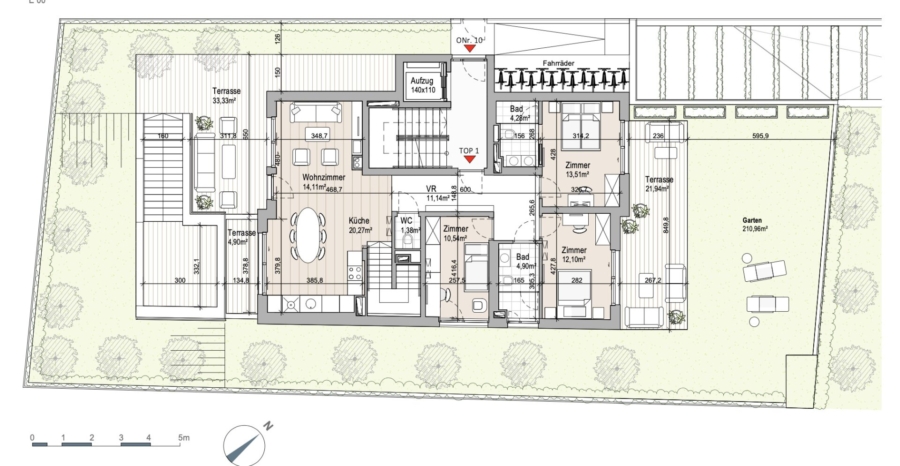 Moderne Gartenmaisonette in Sievering – Grünruhelage mit privatem Garten - Wohnebene - Erdgeschoss (679443)
