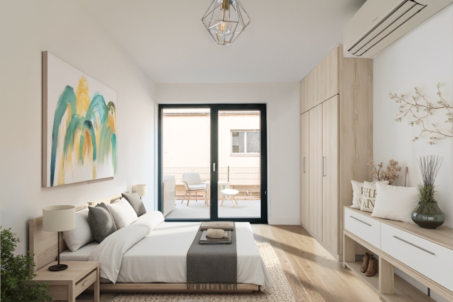 Moderne Gartenmaisonette in Sievering – Grünruhelage mit privatem Garten - Schlafzimmer_Rendering Architekt (679440)