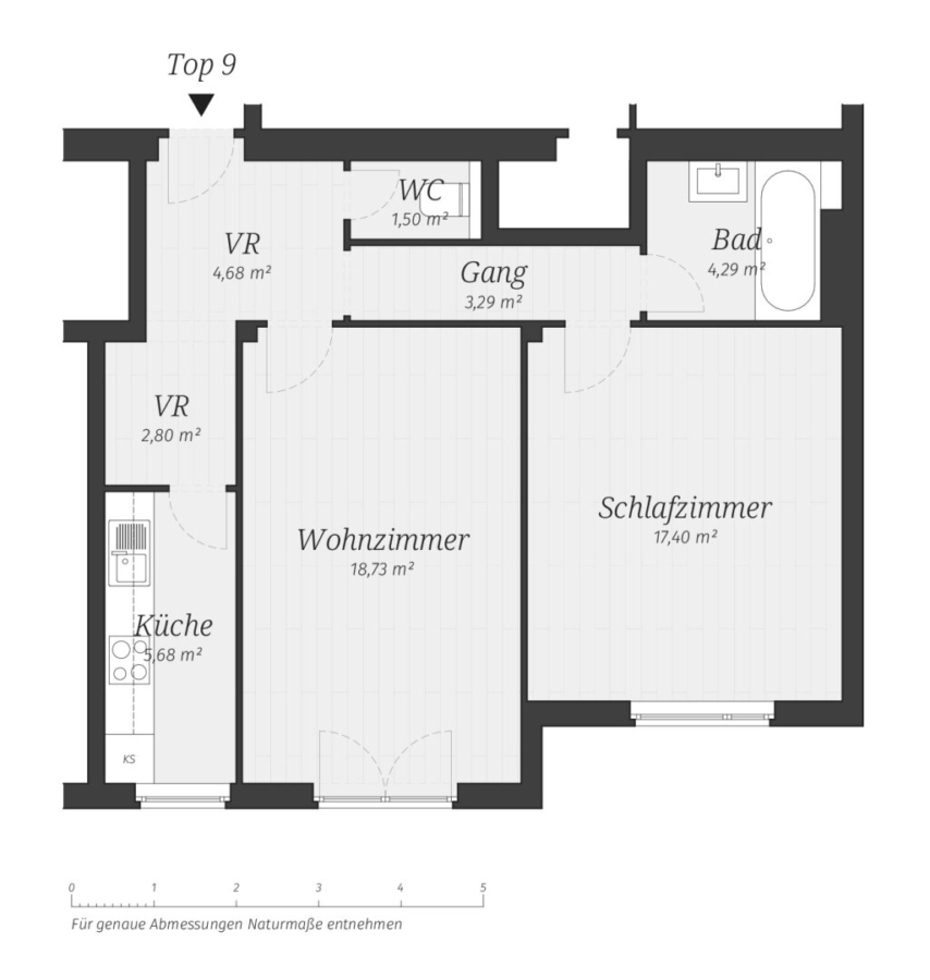 Attraktive 2-Zimmer-Wohnung im Nibelungenviertel - Grundriss (675498)