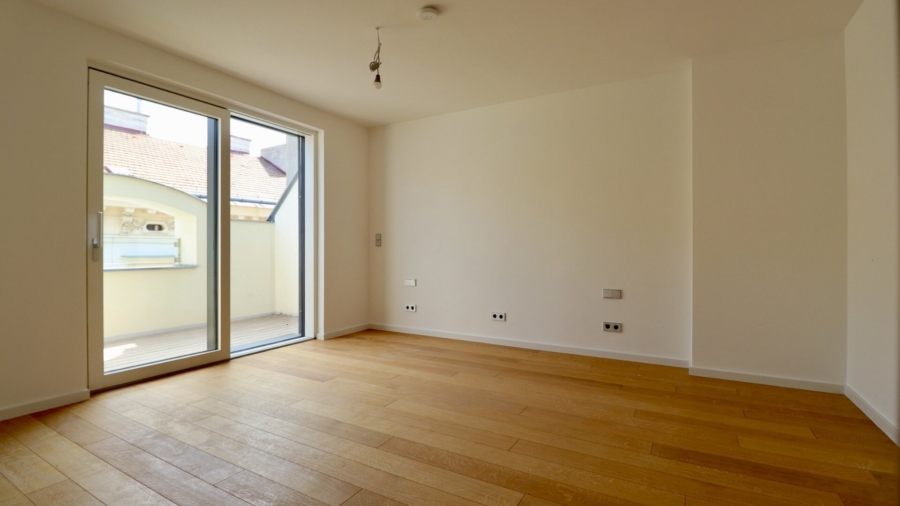 Hochwertig ausgestattete Dachgeschosswohnung auf zwei Ebenen nahe Taubstummengasse - Schlafzimmer - Untere Wohnebene (677103)