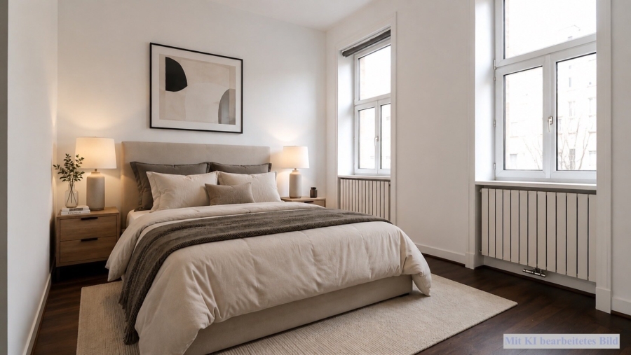 Stilvoller Altbau mit urbaner Lebensqualität - Einrichtungsvorschlag KI generiert (676704)