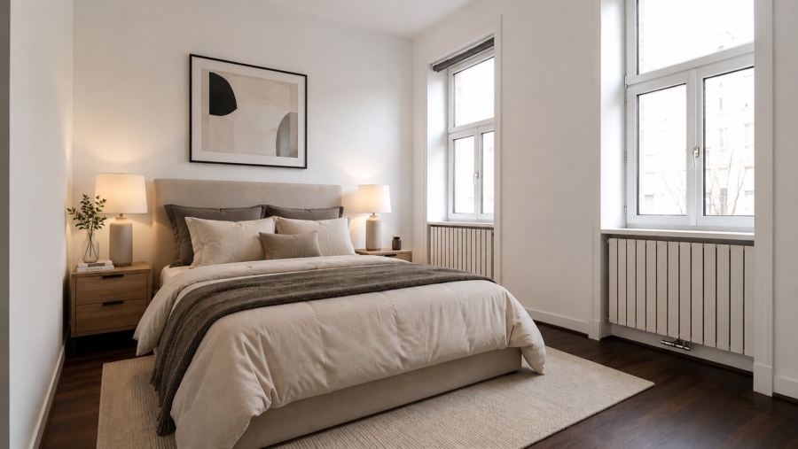 Stilvoller Altbau mit urbaner Lebensqualität - Einrichtungsvorschlag digital generiert (675294)
