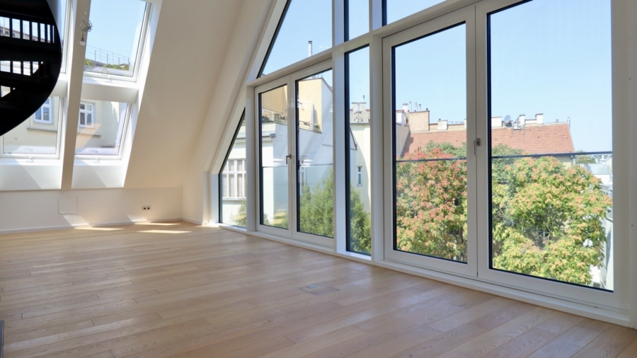 Repräsentatives Wohnen auf zwei Ebenen mit zwei Terrassen in 1040 Wien - Bild (677125)