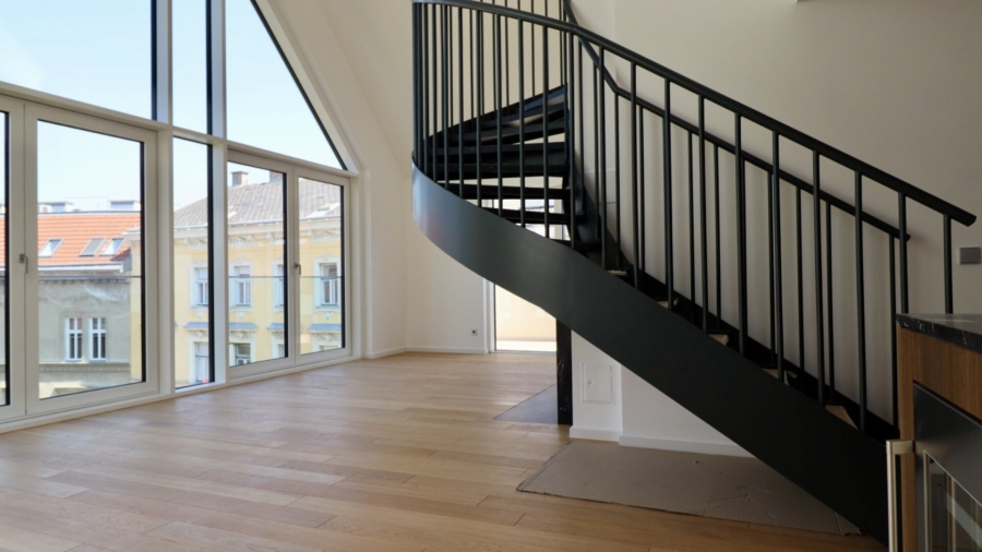 Repräsentatives Wohnen auf zwei Ebenen mit zwei Terrassen in 1040 Wien - Bild (677123)