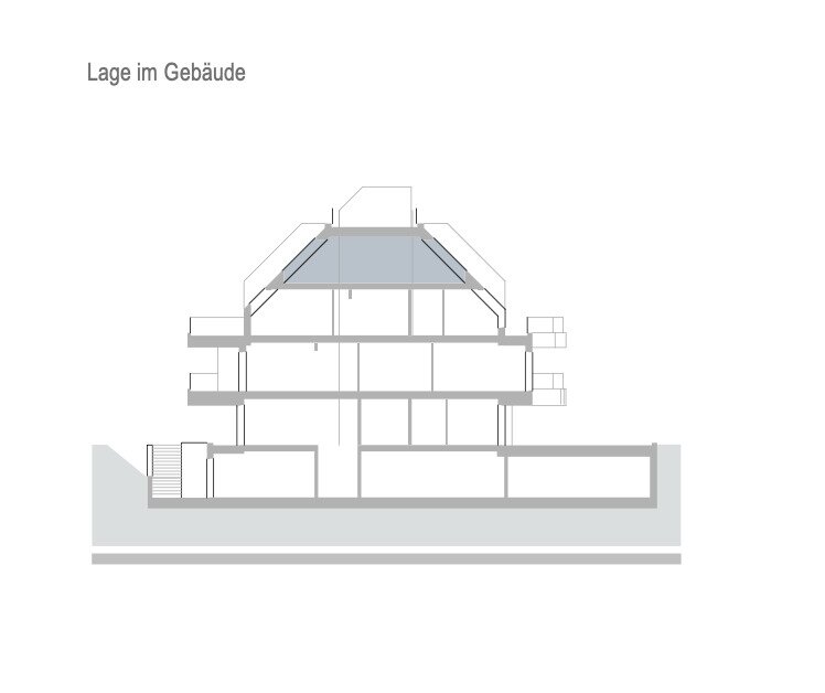 Penthouse mit sensationellem Wienblick – Wohnen über zwei Ebenen mit privater Dachterrasse - Schnitt - Lage im Haus (679430)