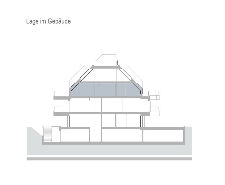 Penthouse mit sensationellem Wienblick – Wohnen über zwei Ebenen mit privater Dachterrasse - Schnitt - Lage im Haus (679429)