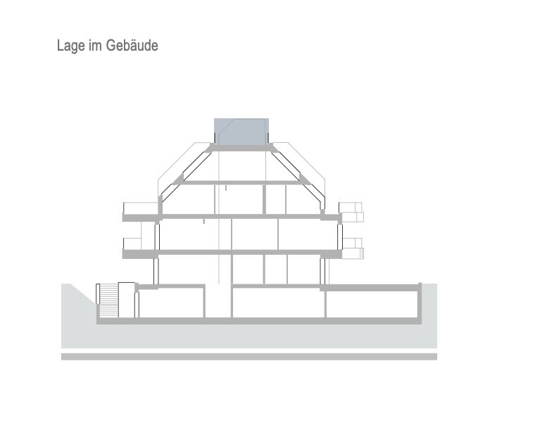 Penthouse mit sensationellem Wienblick – Wohnen über zwei Ebenen mit privater Dachterrasse - Schnitt - Lage im Haus (679431)