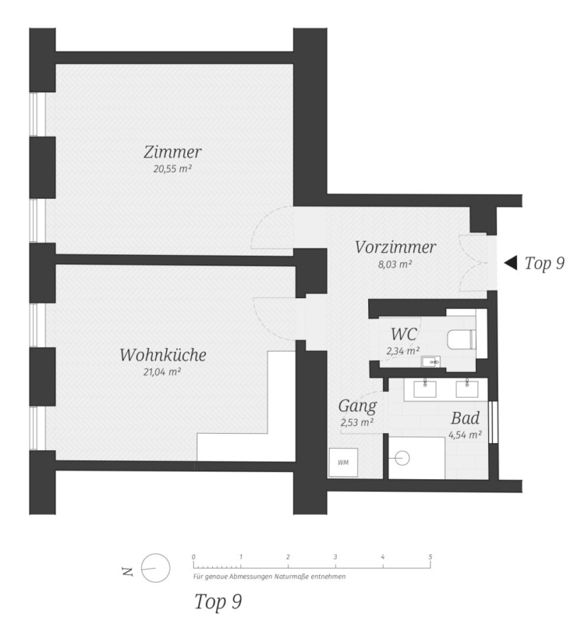 Chice, vollmöblierte Mietwohnung: West-Terrasse/ Fernblick/ U-Bahnnähe/ Stellplatz optional - Grundriss (676730)