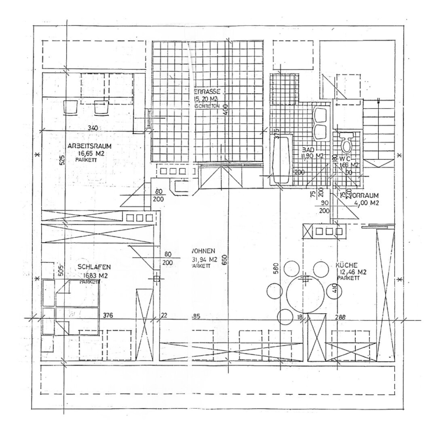 Hübsche 3-Zimmer Wohnung mit Südterrasse - Grundriss (672097)