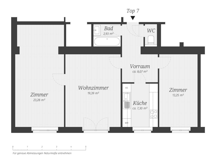 Erstbezug nach Generalsanierung | Helle 3-Zimmer-Wohnung im Nibelungenviertel - Grundriss (674834)
